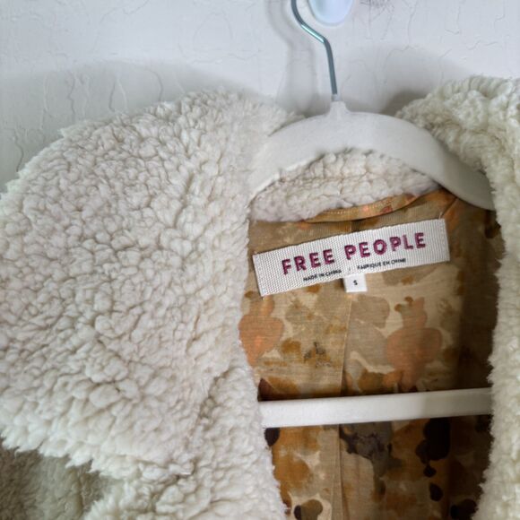 Free People Tessa Teddy Coat Cream - Picture 3 of 9